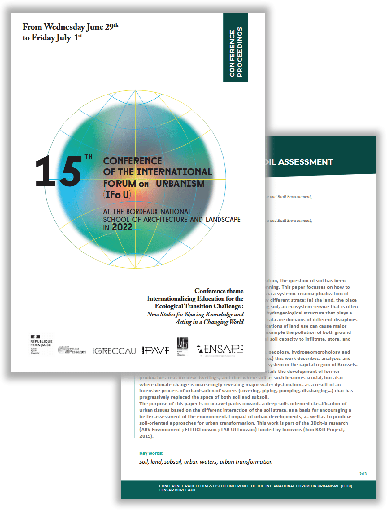 Underground systems. A framework for urban soil assessment - Internationa Forum On Urbanism - BOSSARD Alexandre